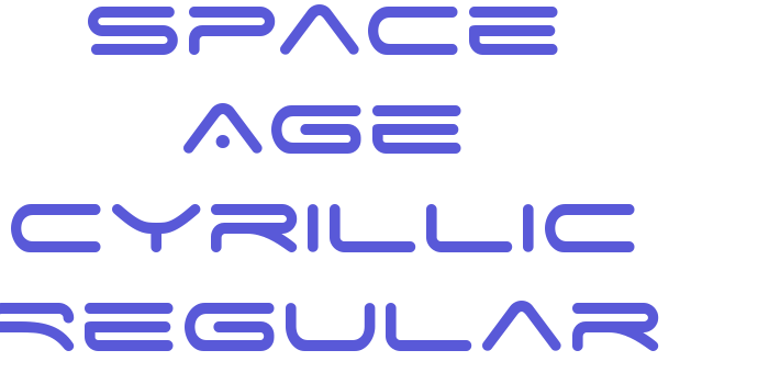 Space Age Cyrillic Regular Font