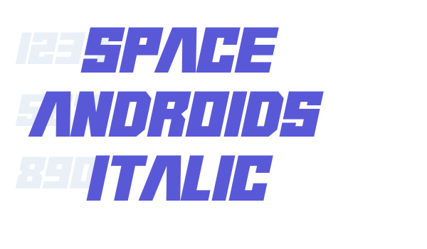 Space Androids Italic Font