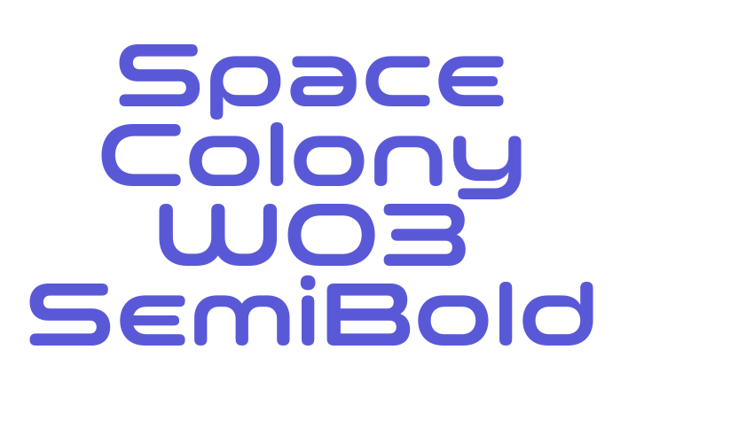 Space Colony W03 SemiBold Font