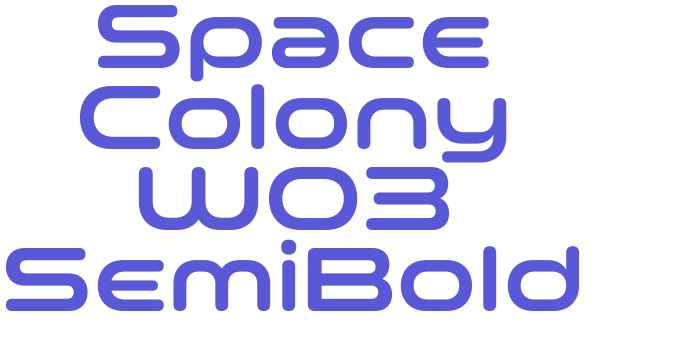 Space Colony W03 SemiBold Font Download