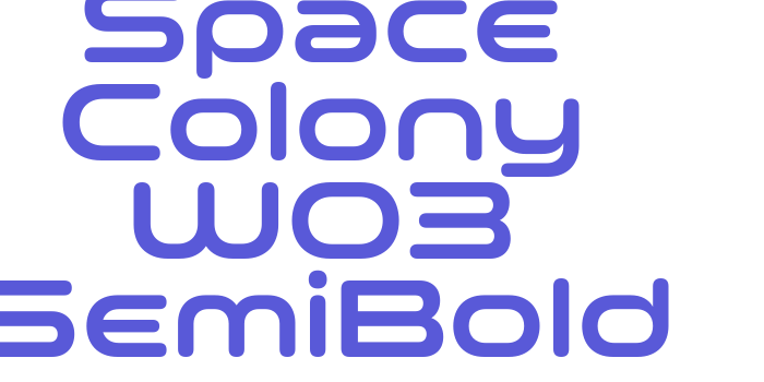 Space Colony W03 SemiBold Font