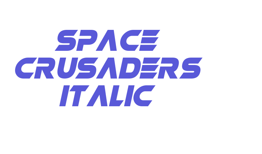 Space Crusaders Italic Font