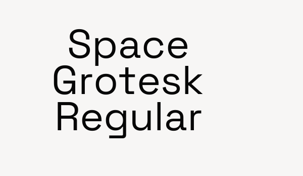 Space Grotesk Regular Font