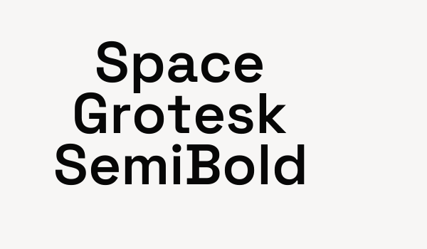 Space Grotesk SemiBold Font