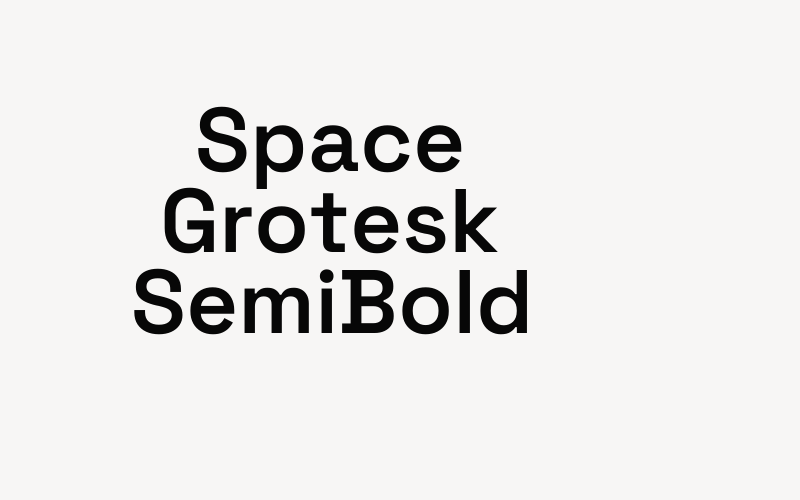 Space Grotesk SemiBold Font