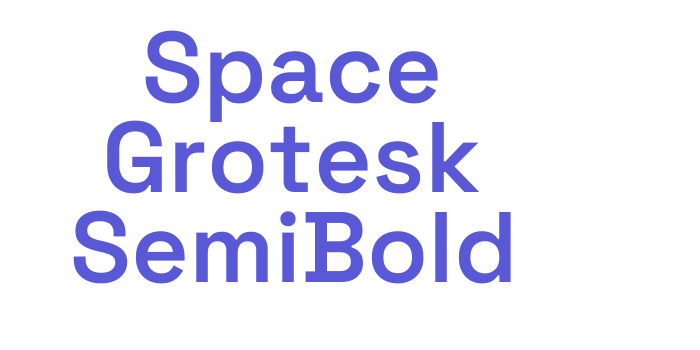 Space Grotesk SemiBold Font