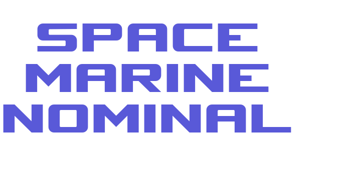 Space Marine Nominal Font Download