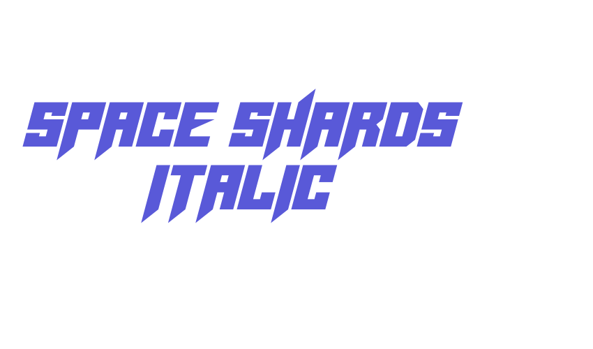 Space Shards Italic Font