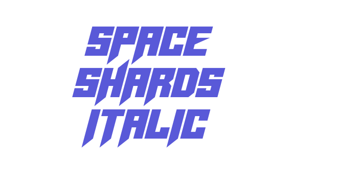 Space Shards Italic Font Download