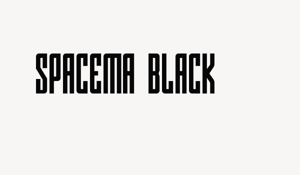 Spacema Black Font