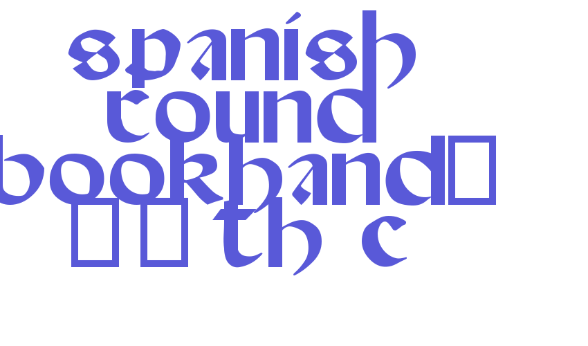 Spanish Round Bookhand, 16th c Font Download