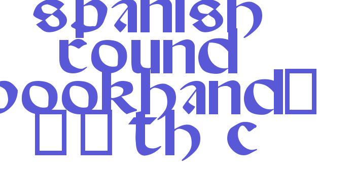 Spanish Round Bookhand, 16th c Font Download