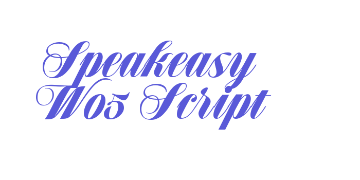 Speakeasy W05 Script Font Download