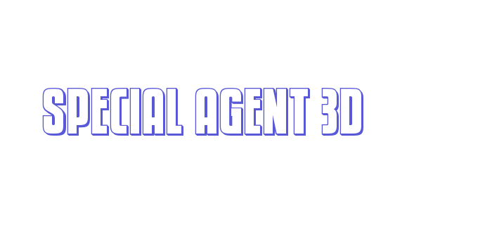 Download Special Agent 3D Font