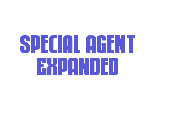 Special Agent Expanded Font