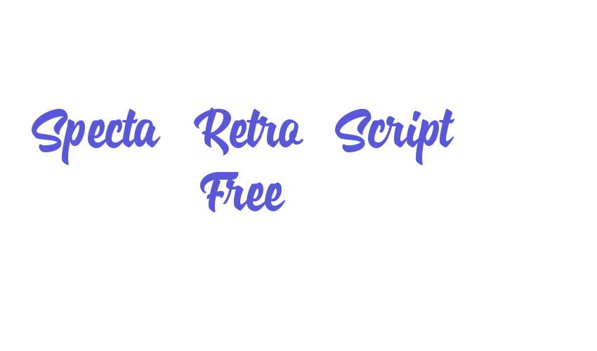 Specta Retro Script Free Font Download