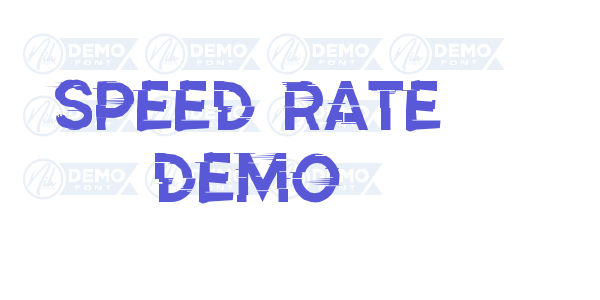 Speed Rate Demo font