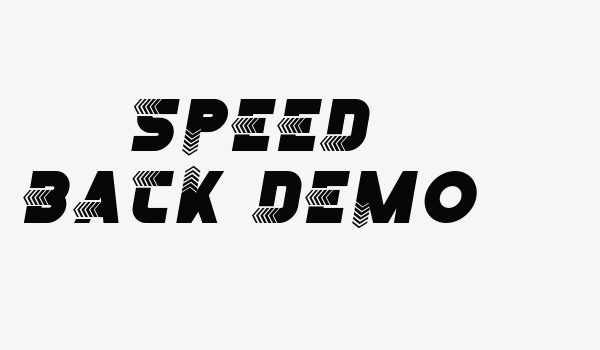 Speed Back Demo Font