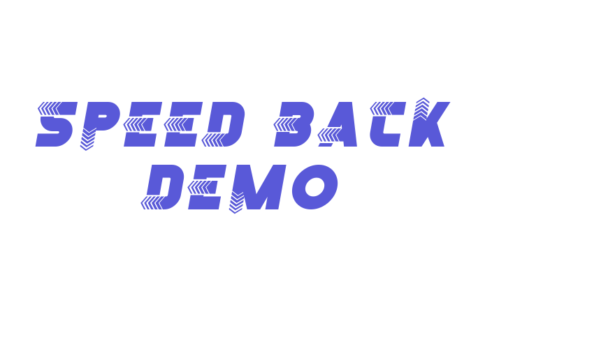 Speed Back Demo Font