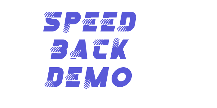 Speed Back Demo Font