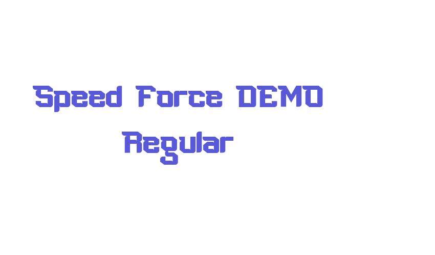 Speed Force DEMO Regular Font