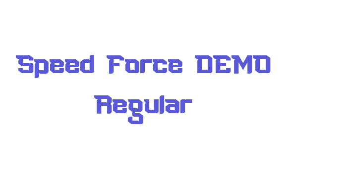 Speed Force DEMO Regular Font Download