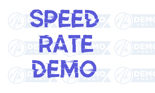 Speed Rate Demo Font