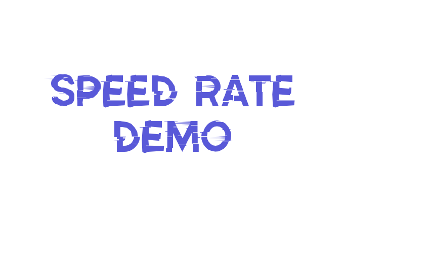 Speed Rate Demo Font Download