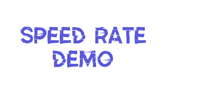 Speed Rate Demo Font Download