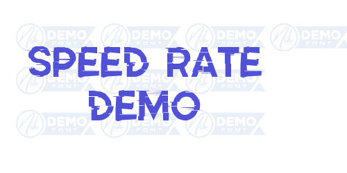 Speed Rate Demo-font-download