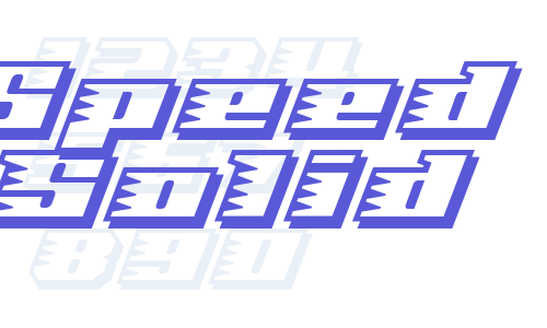 Speed Solid Font