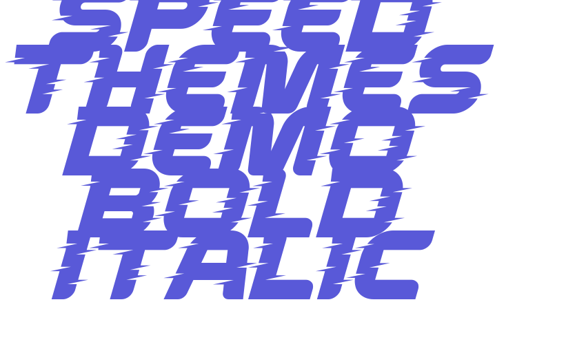 Speed Themes Demo Bold Italic Font