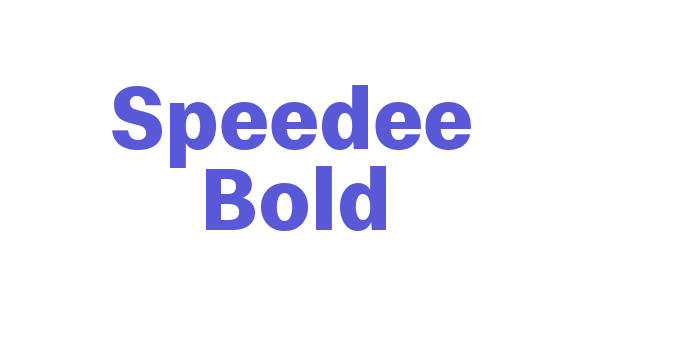 Speedee Bold Font Download