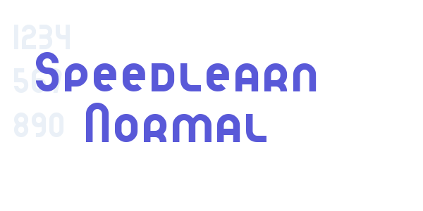 Speedlearn Normal font