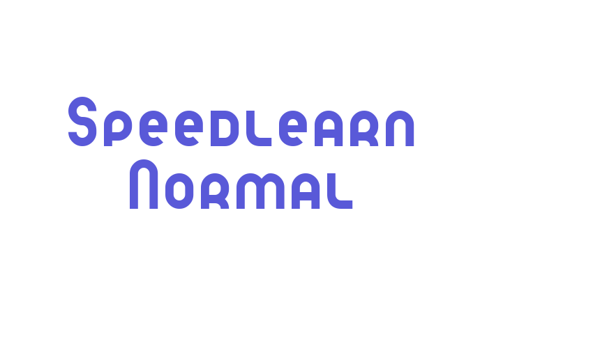 Speedlearn Normal Font Download