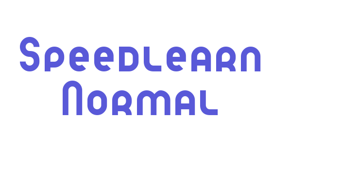 Speedlearn Normal Font