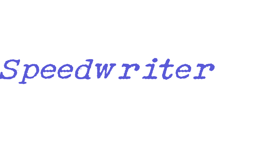 Speedwriter Font Download