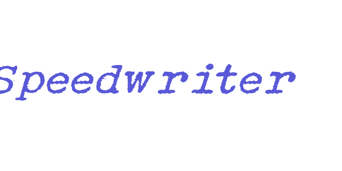 Speedwriter Font Download