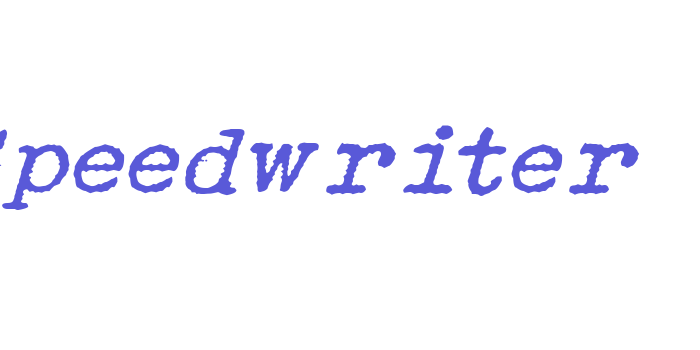 Speedwriter Font