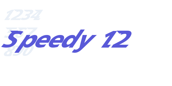 Speedy 12 font free