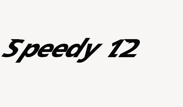 Speedy 12 Font