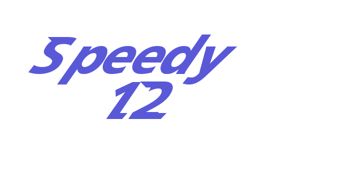 Speedy 12 Font