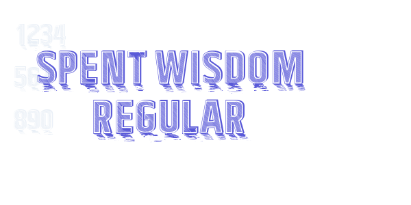 Spent Wisdom Regular font free