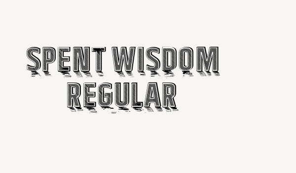 Spent Wisdom Regular Font