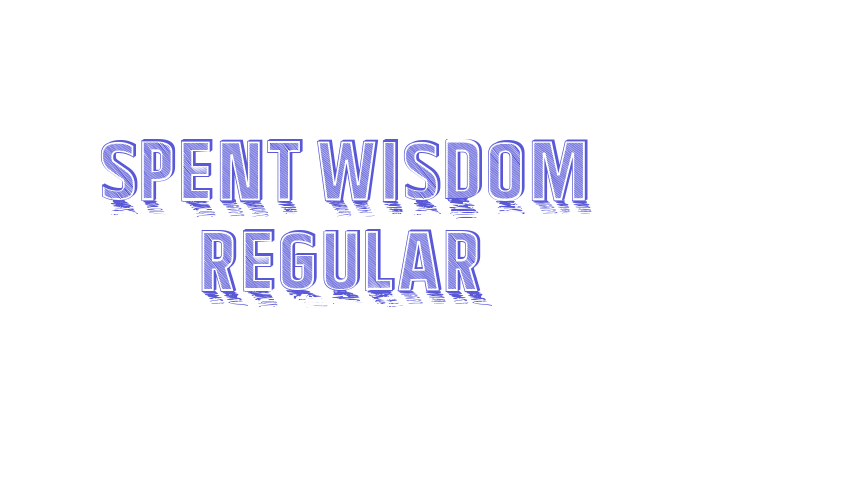 Spent Wisdom Regular Font