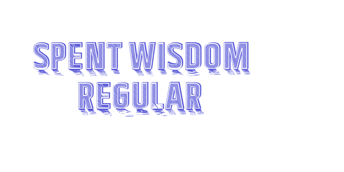 Spent Wisdom Regular Font Download