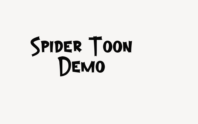 Spider Toon Demo Font