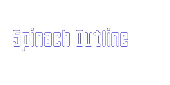 Spinach Outline Font