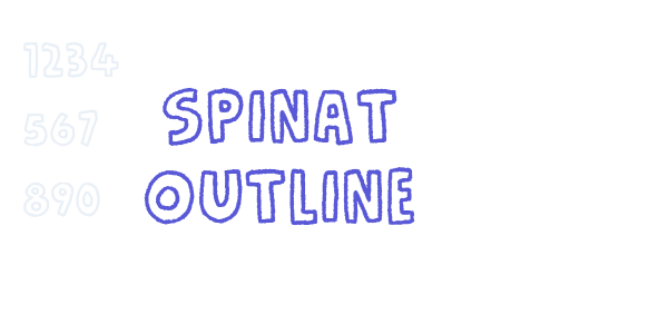 Spinat Outline font