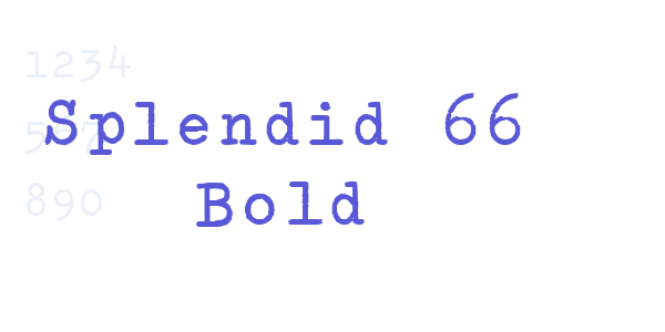 Splendid 66 Bold font